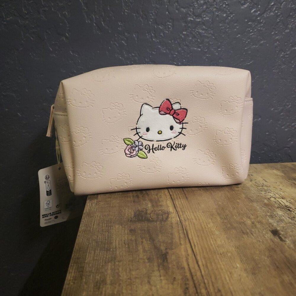 Sanrio Hello Kitty And Friends X Primark: Pink Embossed Travel Makeup Bag NEW